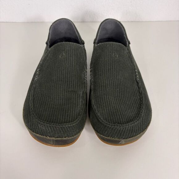 Olukai Green Ribbed Sweater Moloa 'ie Slippers Men's Size 9 - Picture 4 of 13